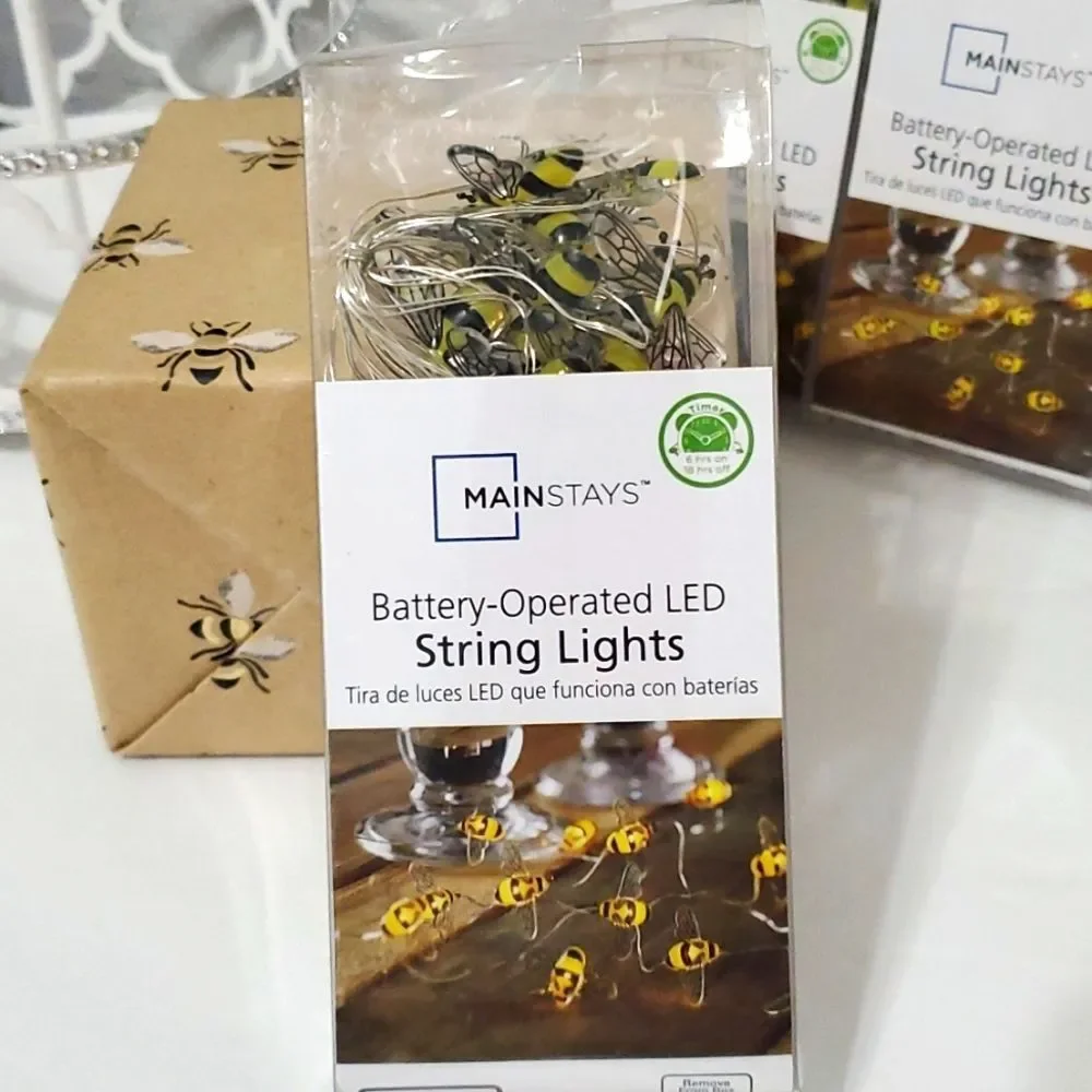2/$30 1) Battery Operated LED Bee 🐝 String Lights NIB